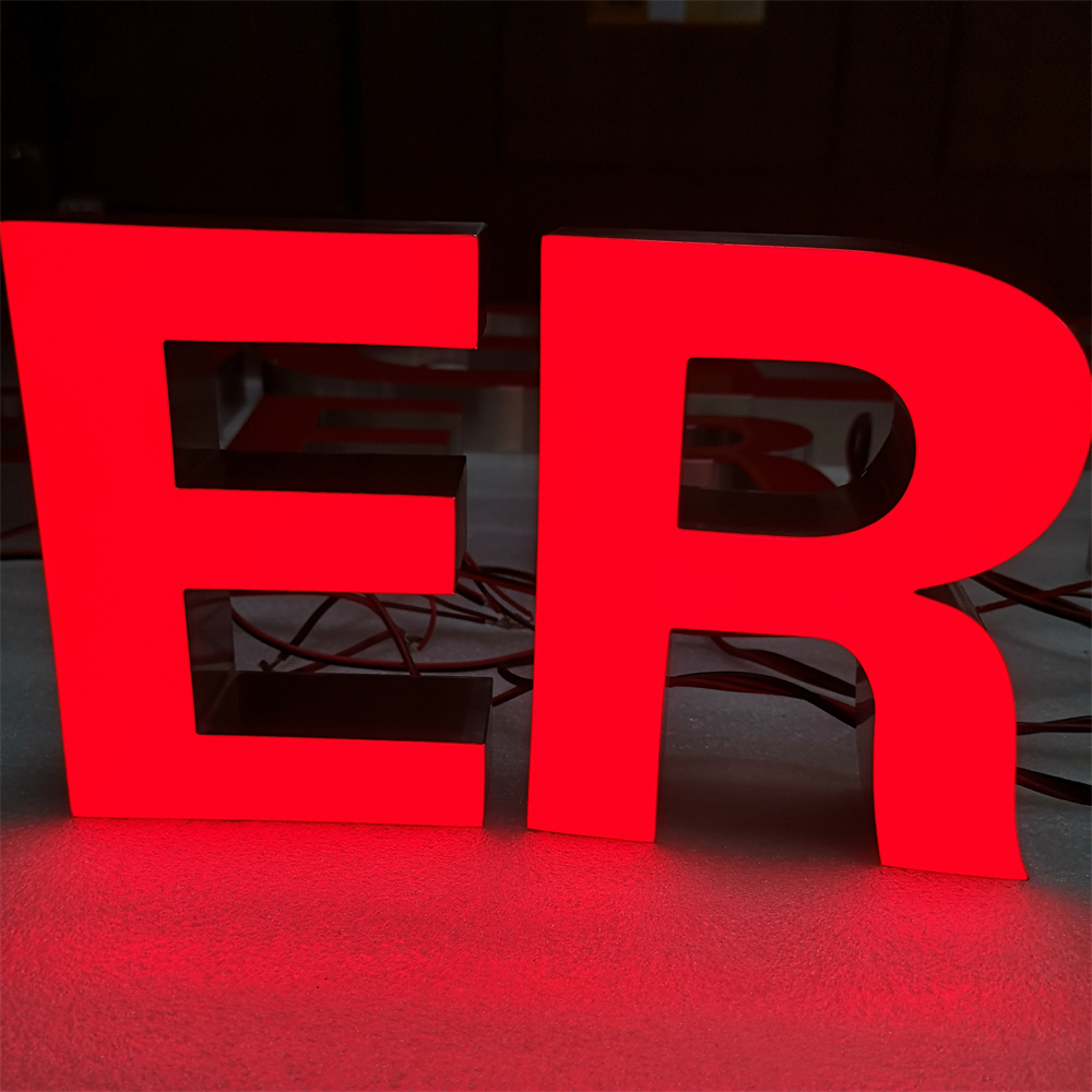 Led Red Light Frontlit Rimless Letter Sign Manufacturer Supplier