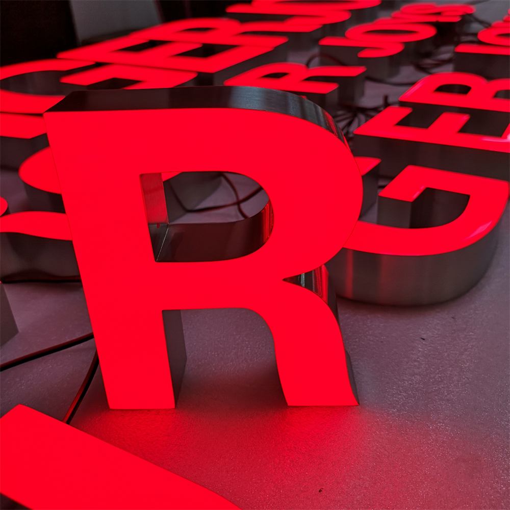 Led Red Light Frontlit Rimless Letter Sign Manufacturer Supplier