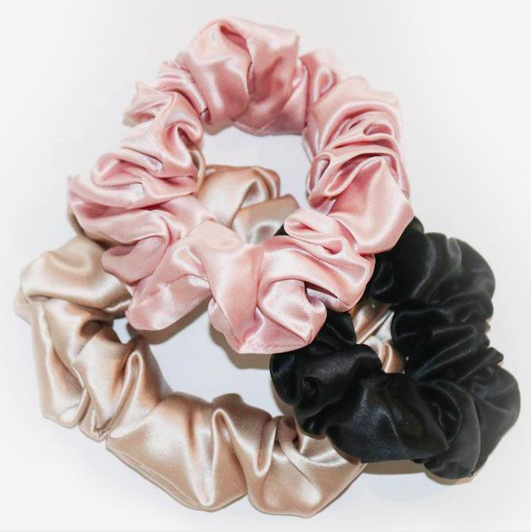 3.5cm medium 100% mulberry silk hair scrunchies