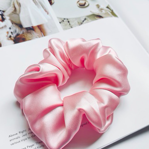 Popular 100% Pure Silk Hair Scrunchies Best For Women And Girls Hair