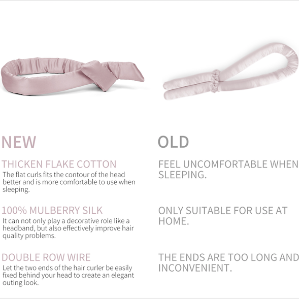New design 100% silk Heatless Hair Curlers rod