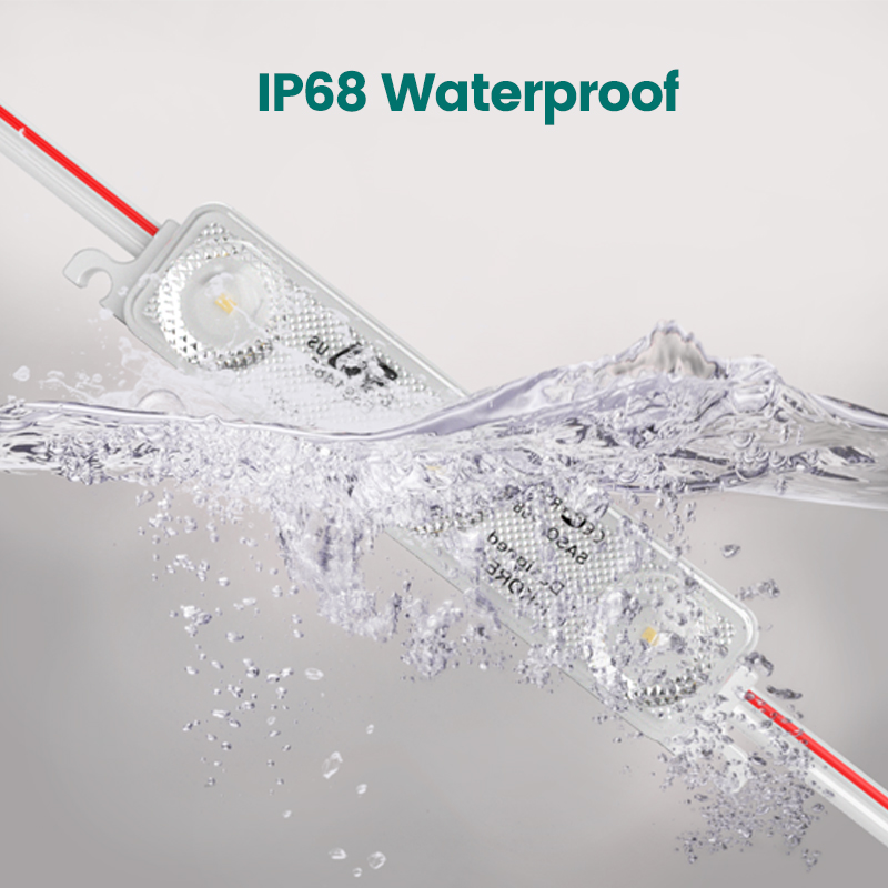 IP68 waterproof led module korea 160 degree 3 leds 1.2w ABS injection  channel letter backlight smd 2835 led module