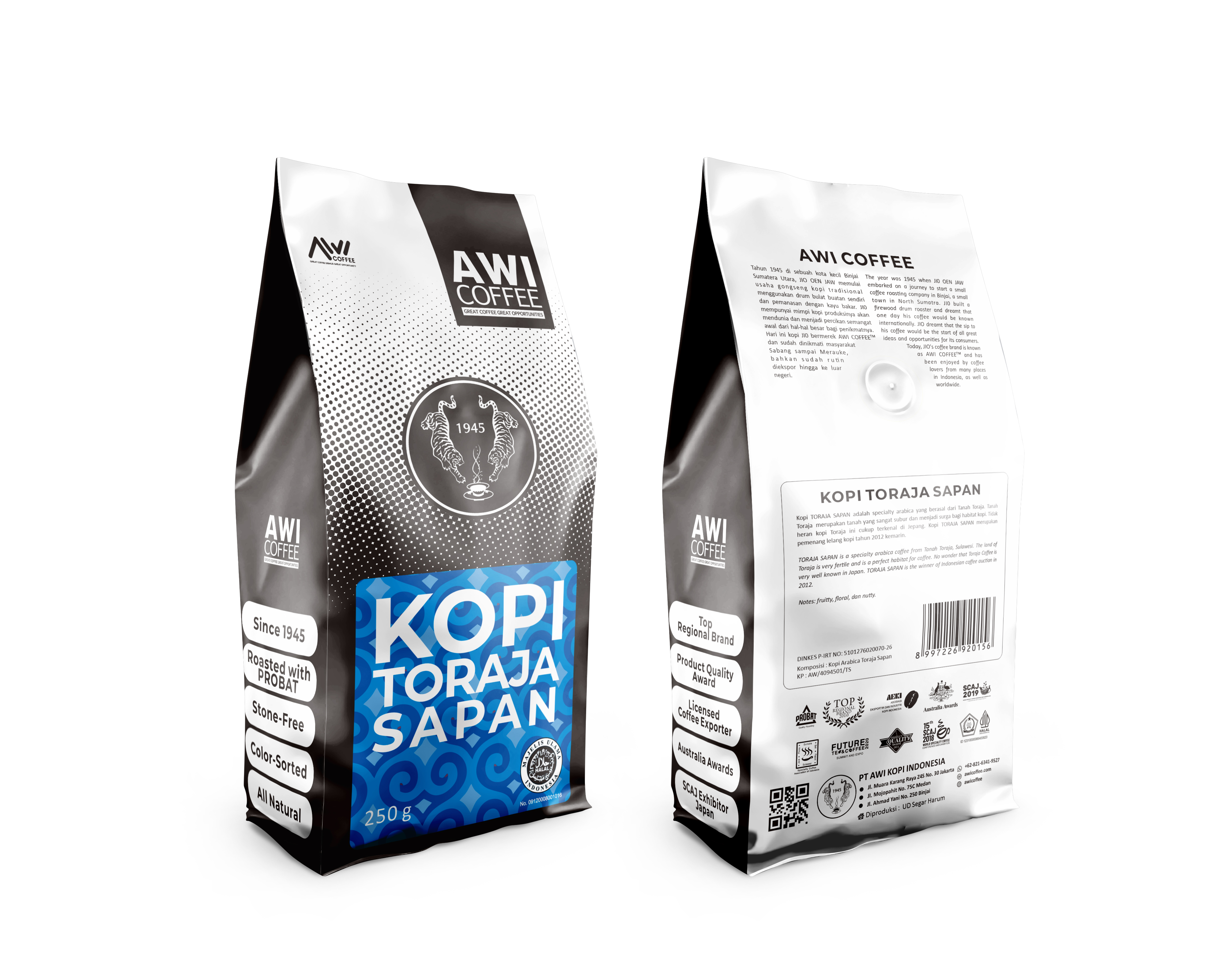 250g Custom Printed Plastic Flat Bottom Coffee Bag With Valve