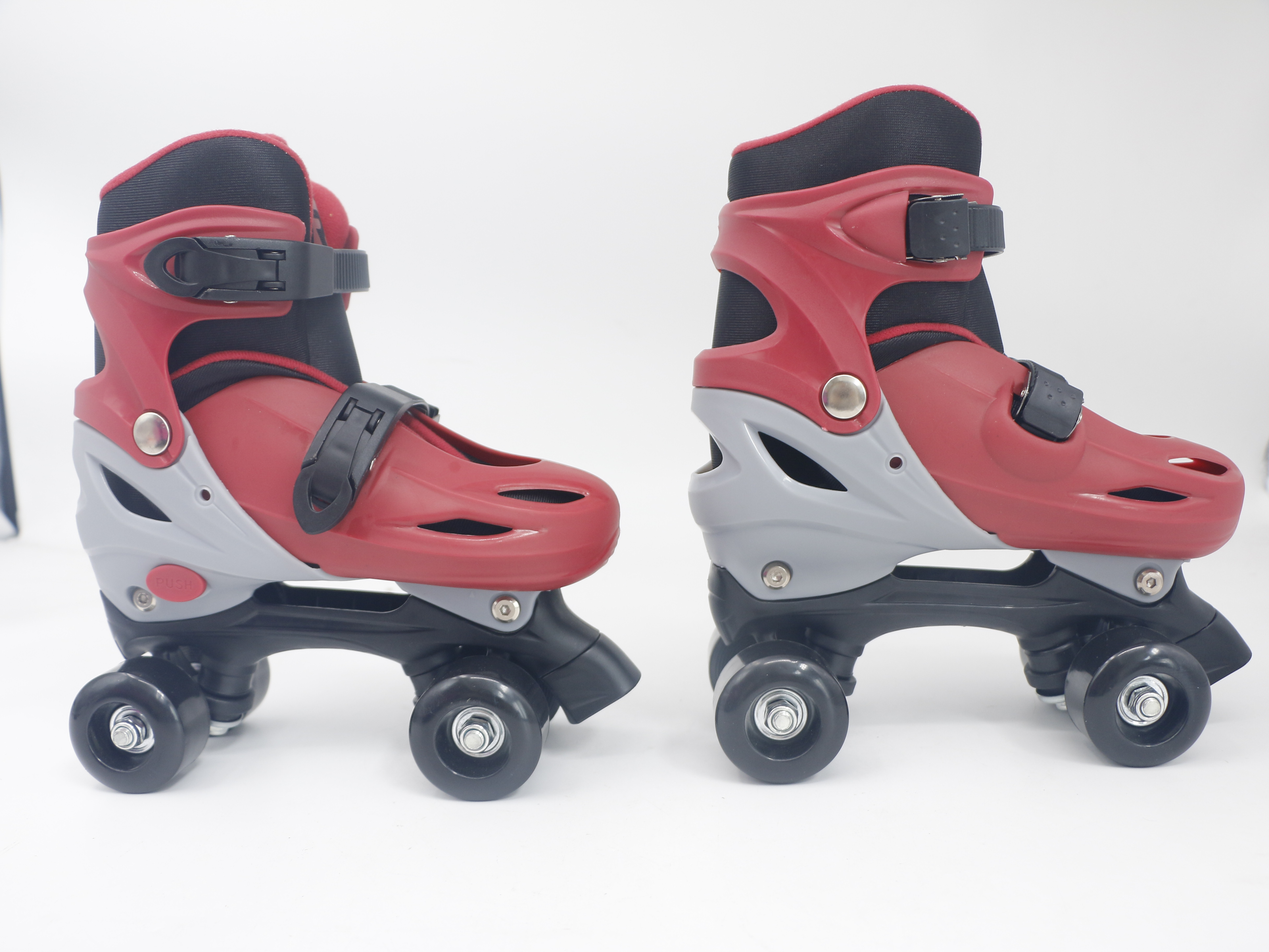 Quad Red Grey 901 Double Button Quad Roller Skate company | YongKang ...