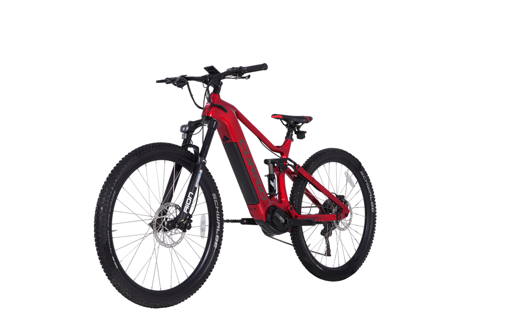 MTS8-Soft tail electric MTB with 500W Bafang mid motor carbon frame