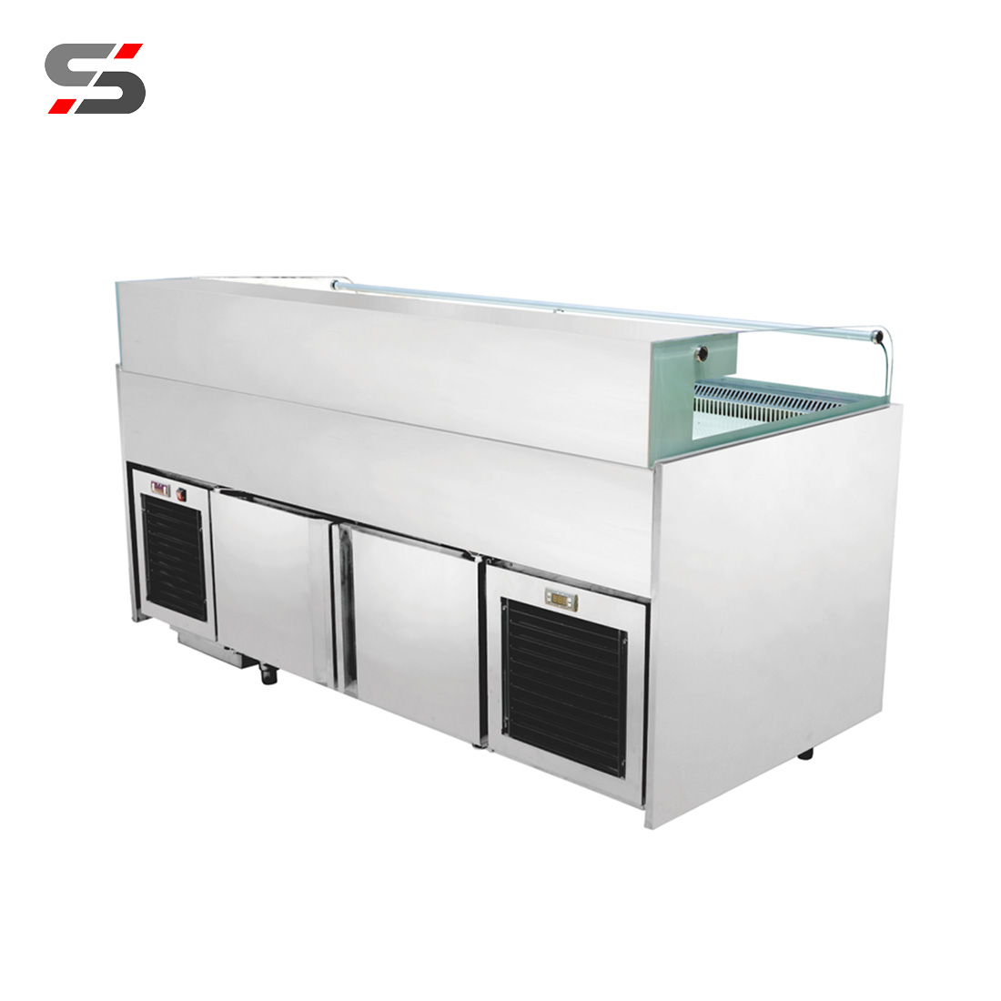 Customized Dual Compressors Dual Temperature Deli Refrigerator