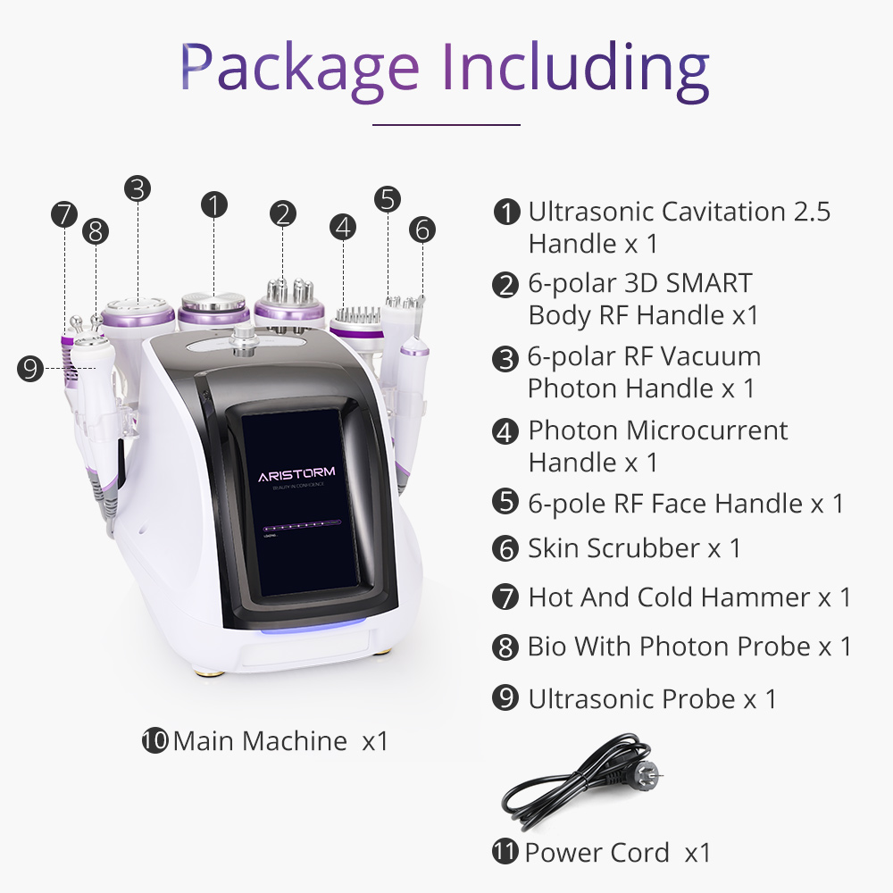 9 In 1 Cavitation Ultrasound Body Sculpting Face Care Device