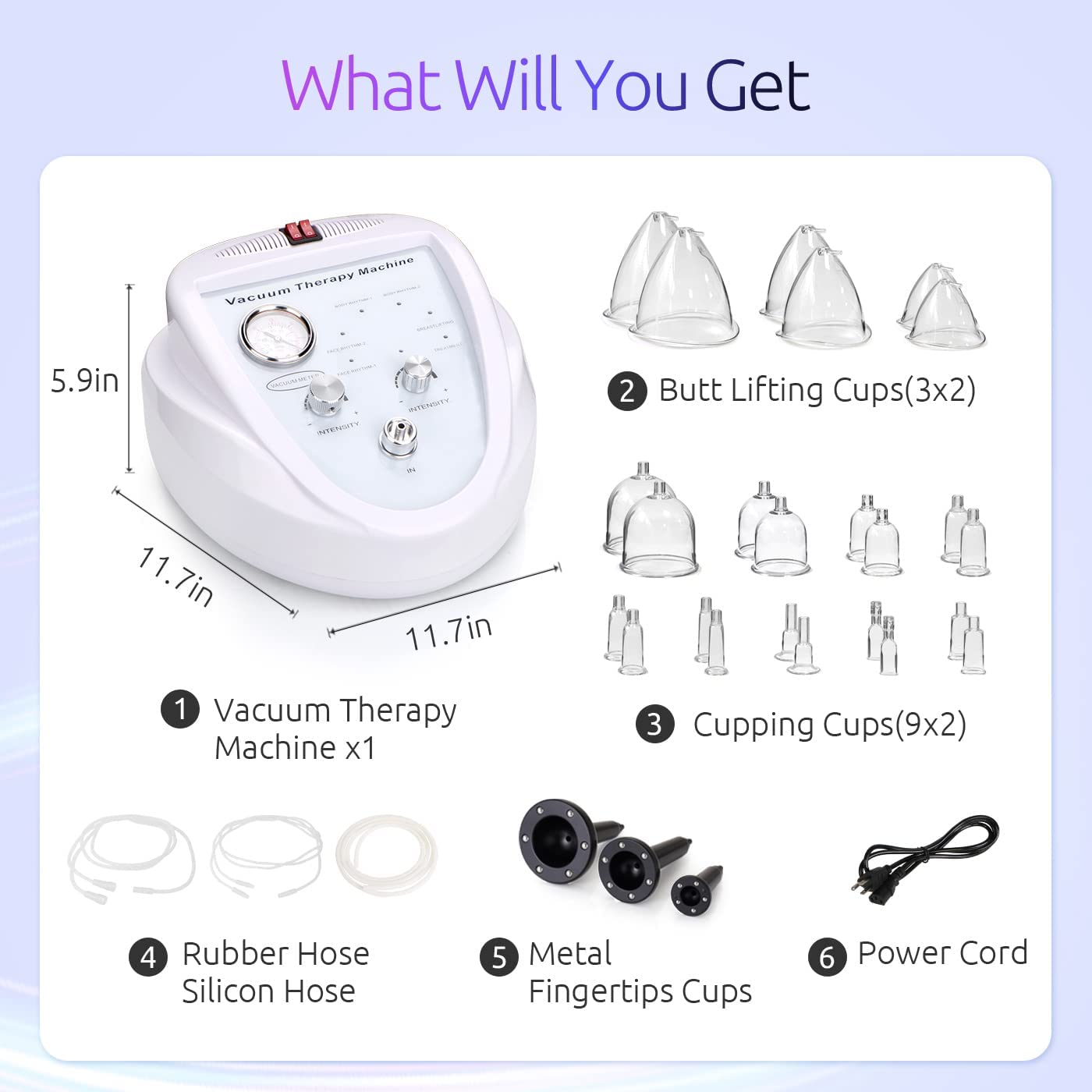 Vacuum Therapy Machine for Buttocks Lifting Breast Enlargement