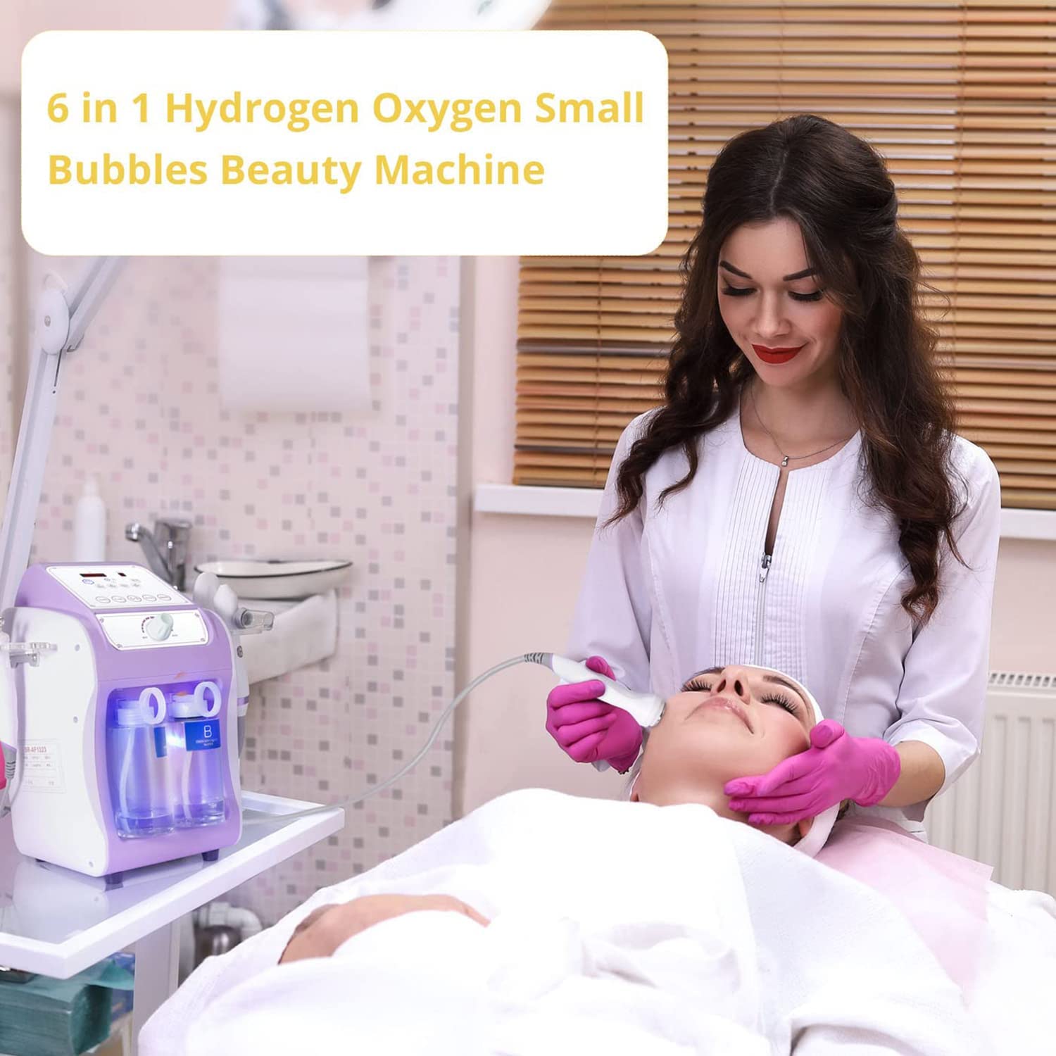 6IN1 Hydro Dermabrasion Facial Ultrasonic Cleansing machine at Home