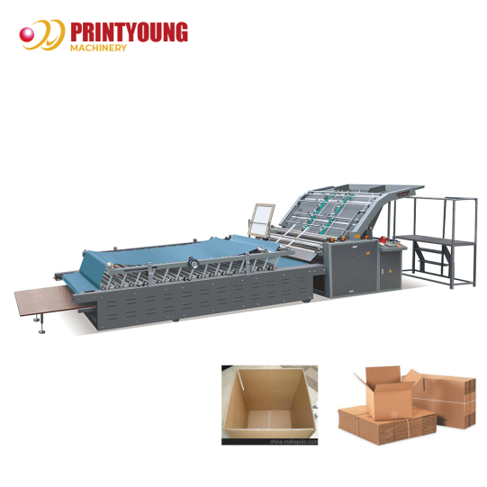 PRY-1450B semi-automatique haute précision multicouche feuille ondulée carton sous vide flûte stratification carton faisant la machine