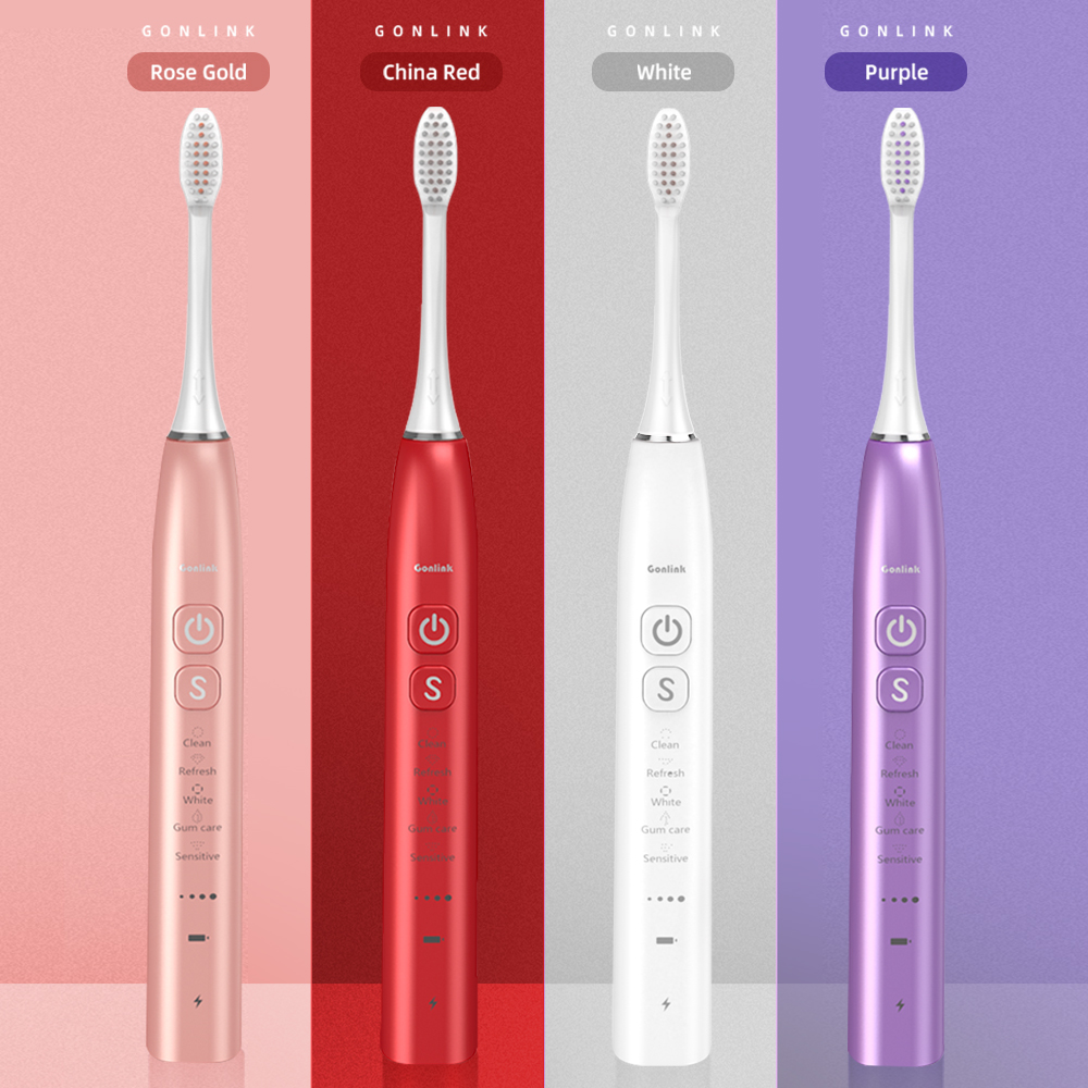 Premium Smart Rechargeable IPX7 Waterproof Adult Sonic Electric Toothbrush