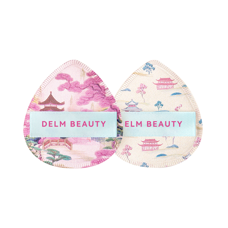 Printed Sticky Edge Air Cushion Puff Water Drop Shape
