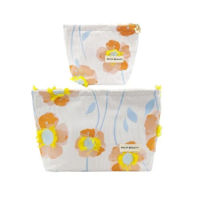 Cosmetic Canvas Storage Bag Portable Travel Toiletry Bag