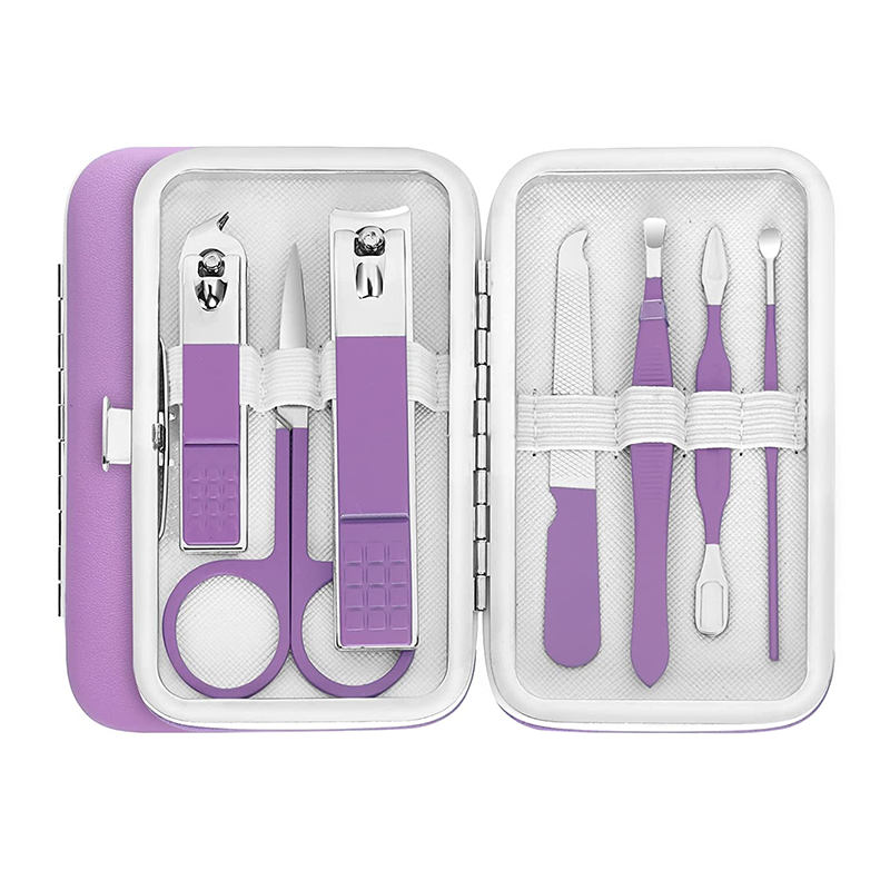 Manicure Set Women Nail Clipper Set Grooming Kit Pedicure Kit Finger Nail Clippers Grooming Kit Nail Tools Gift 8 In1 with Travel Case