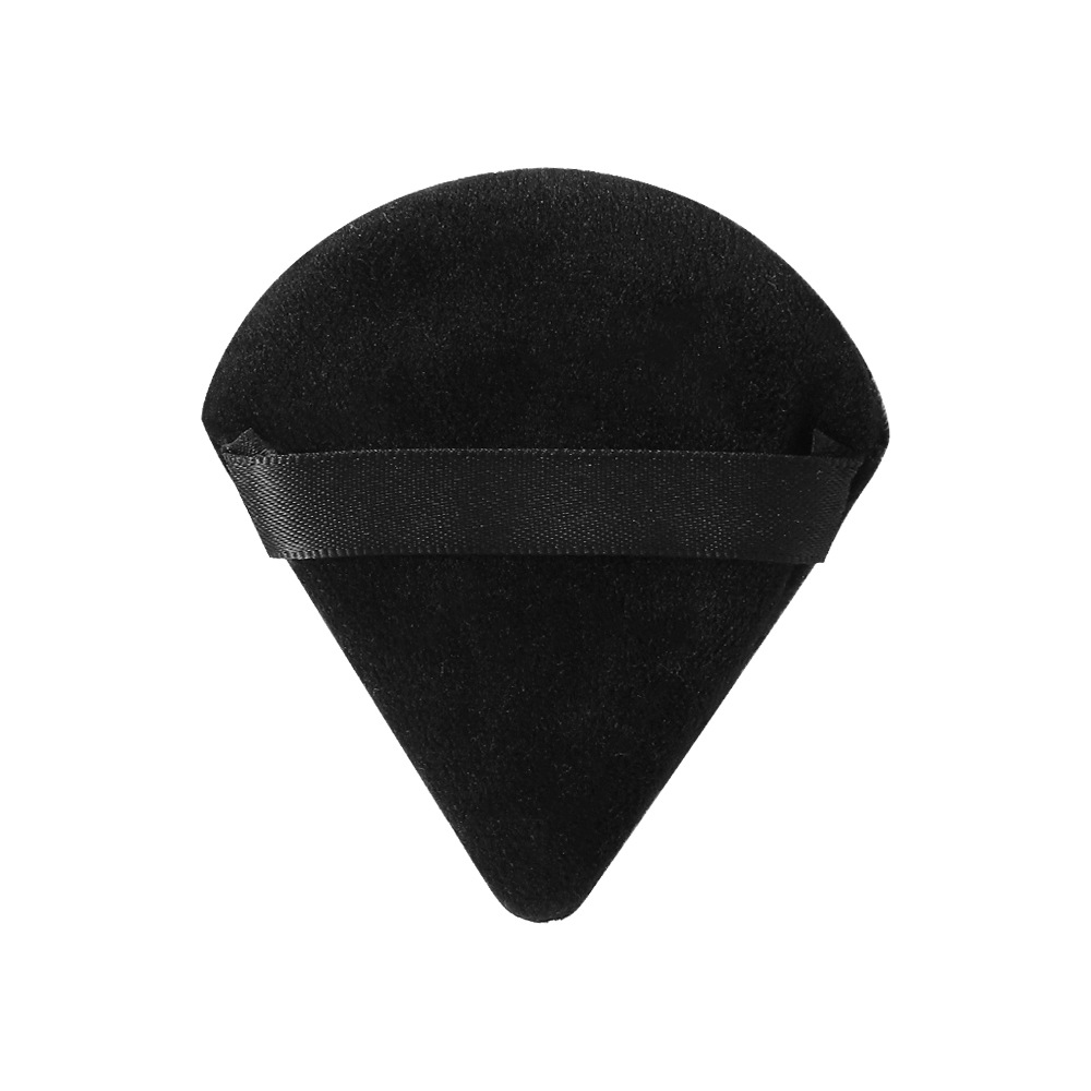 Fan-shaped Cotton Velvet Round Puff Plush Makeup Puff
