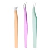 Lash Tweezers Set of 3 Stainless Steel Tweezers