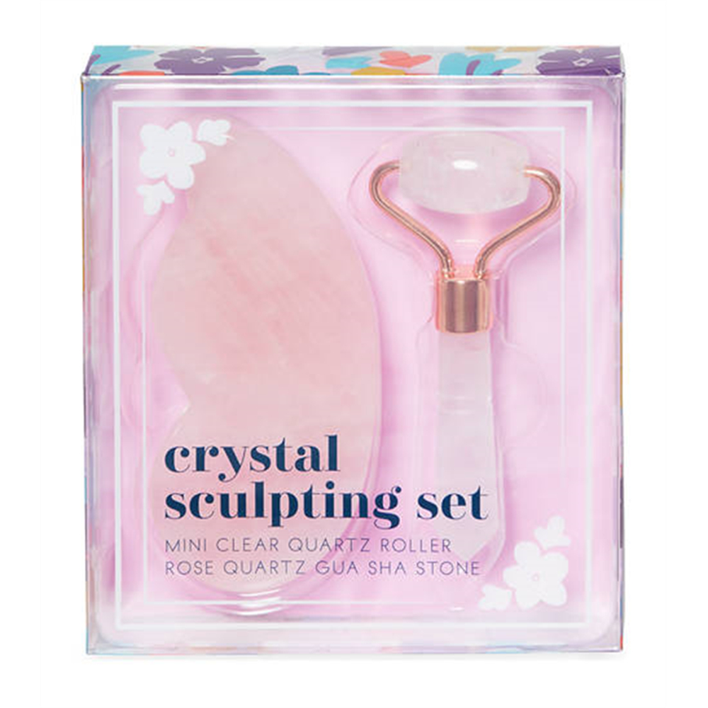 Crystal Sculpting Set, The Mini Facial Roller Helps To Soothe And Massage The Smaller Areas Of Your Face