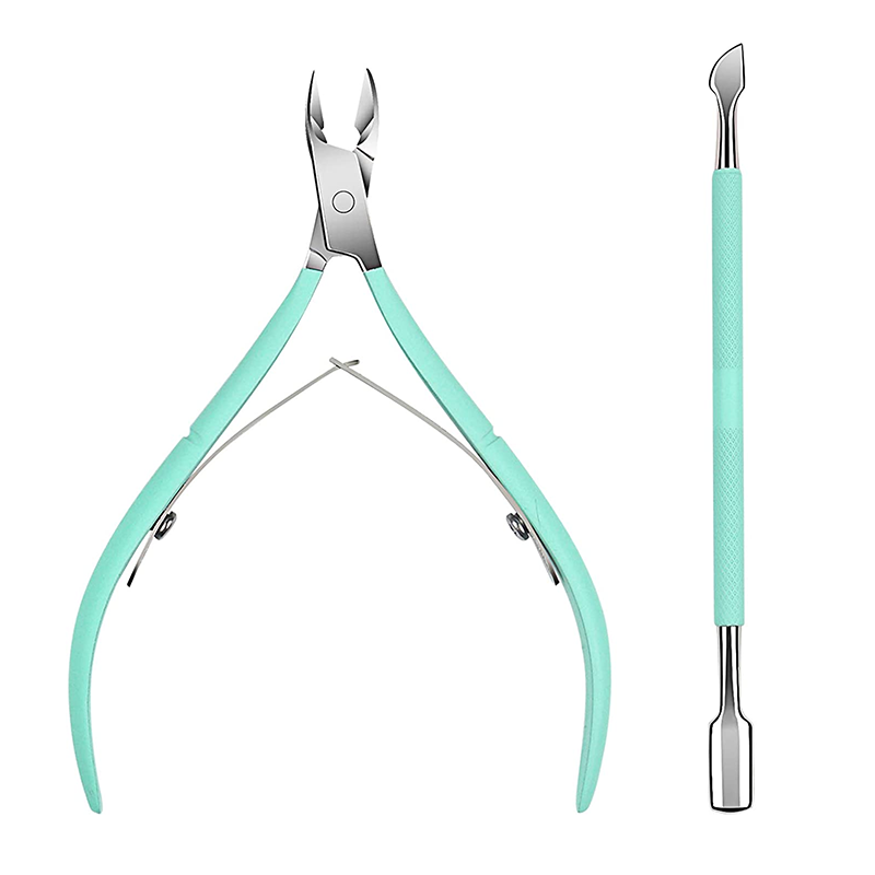 Nail Tips Fake Nails Kit Cuticle Nipper with Cuticle Pusher