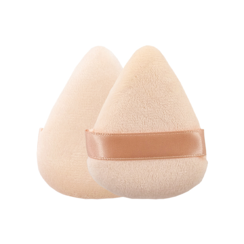 Triangle Cotton Velvet Round Puff Plush Makeup Puff