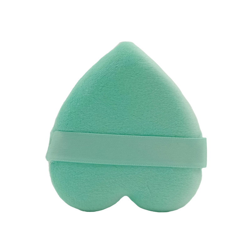 Heart-Shaped Cotton Velvet Round Puff Plush Makeup Puff