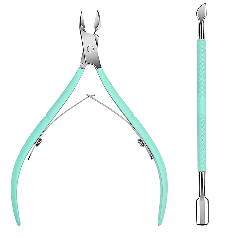 Nail Tips Fake Nails Kit Cuticle Nipper with Cuticle Pusher