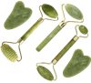 Natural Jade Facial Roller Gua Sha Massage Tool Set