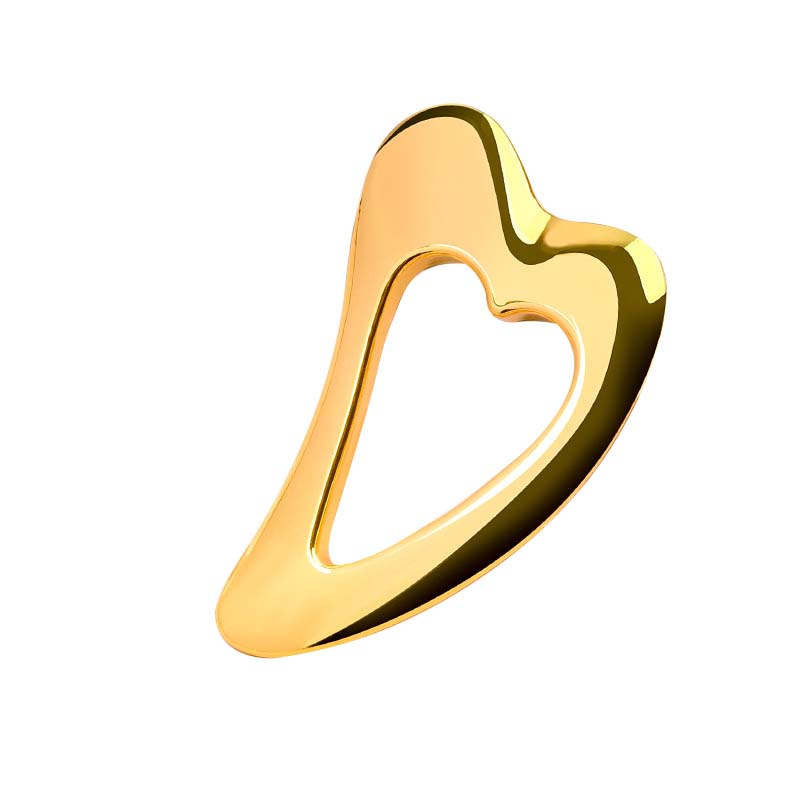 Zinc Alloy Heart-shaped Gua Sha Board