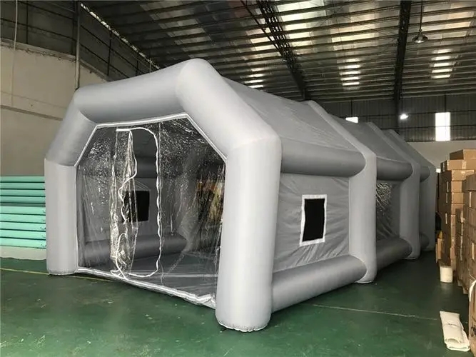 Inflatable spray paint room