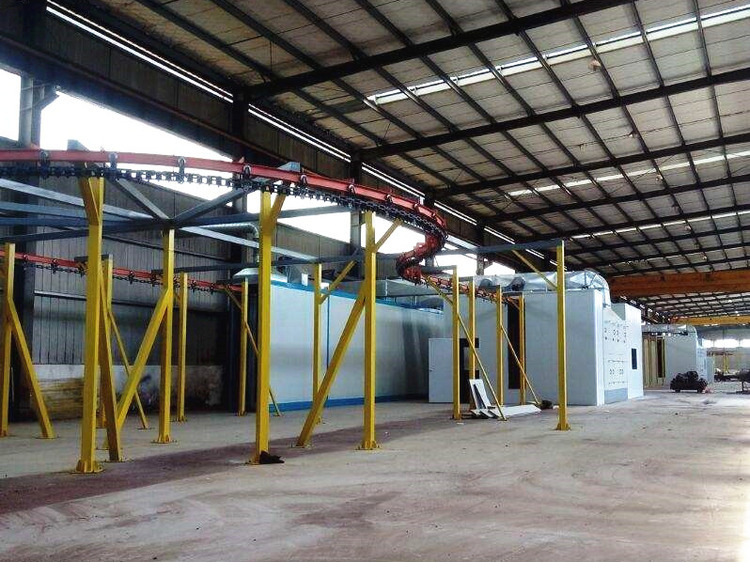 Customized Painting Production Line China Automatic Conveyor manual spraying Powder Coating Lines