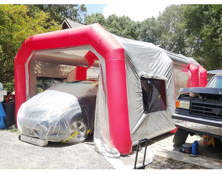 Inflatable spray booth