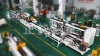 Automatic loading and unloading automatic pipe cutting machine - flattening machine - punching production line