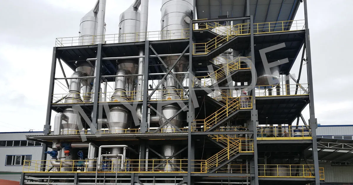 Proyecto de evaporador multiefecto suministrado por Myande