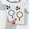 Fashionable Floral Snowflake Patterned iPhone Cases with Magnetic Wireless Charging and Camera Protection