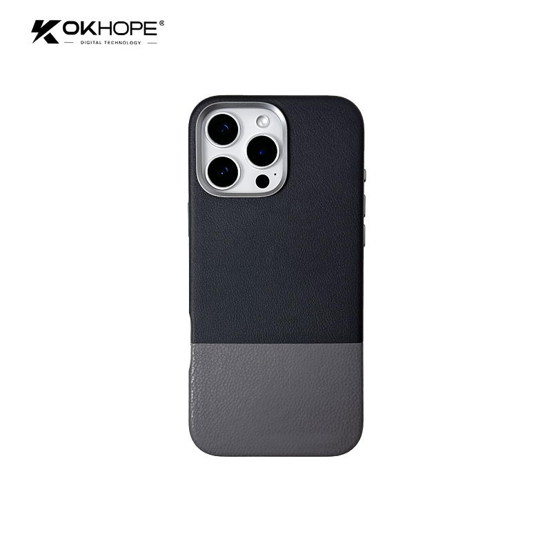 Waterproof Color Blocking PU Leather Case with Screen Protector for Outdoor Sports Mobile Phone Protection