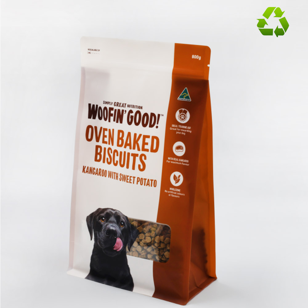 MonoPE Recyclable Ziplock Flat Bottom Box Pouch for Protein Pet Food