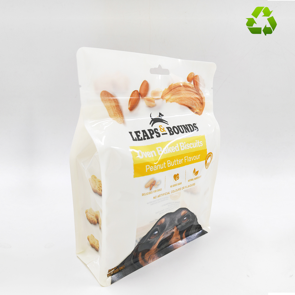 MonoPE Recyclable Ziplock Flat Bottom Box Pouch for Protein Pet Food