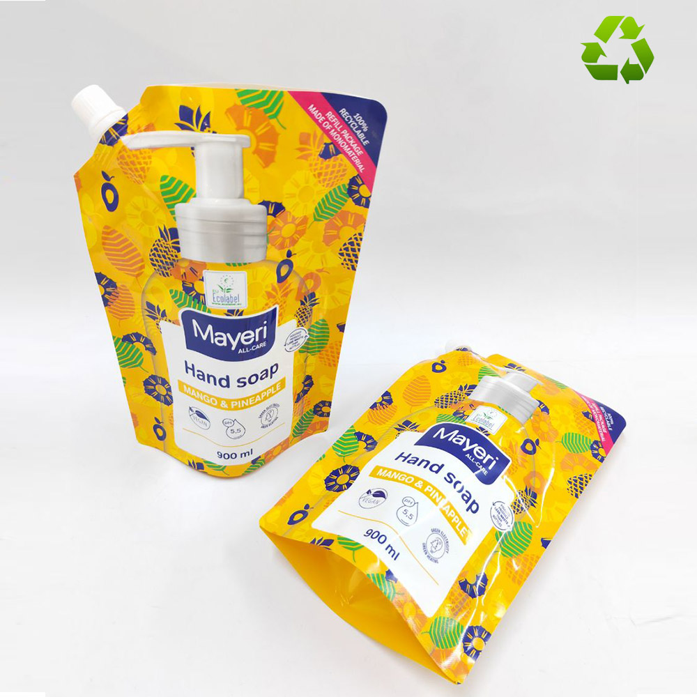 MonoPE Recyclable Spout Pouch for Liquid Detergent Packaging4