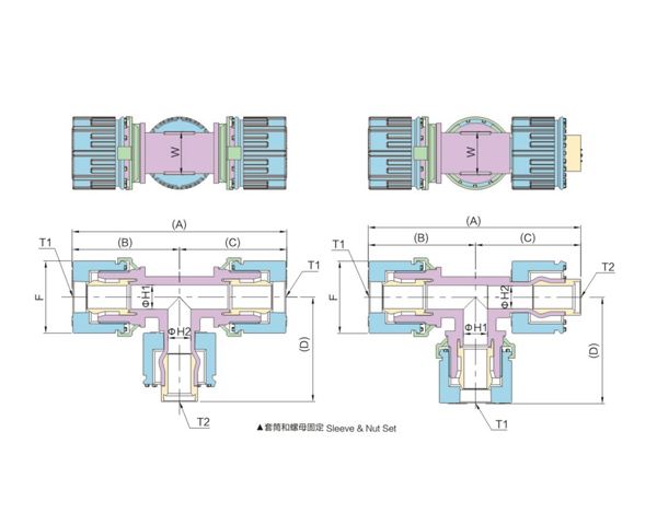 Card sleeve tee joint
