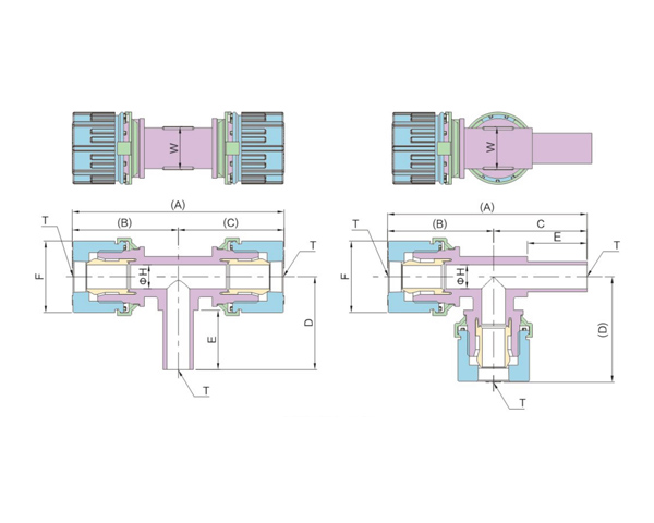 Card sleeve tee joint