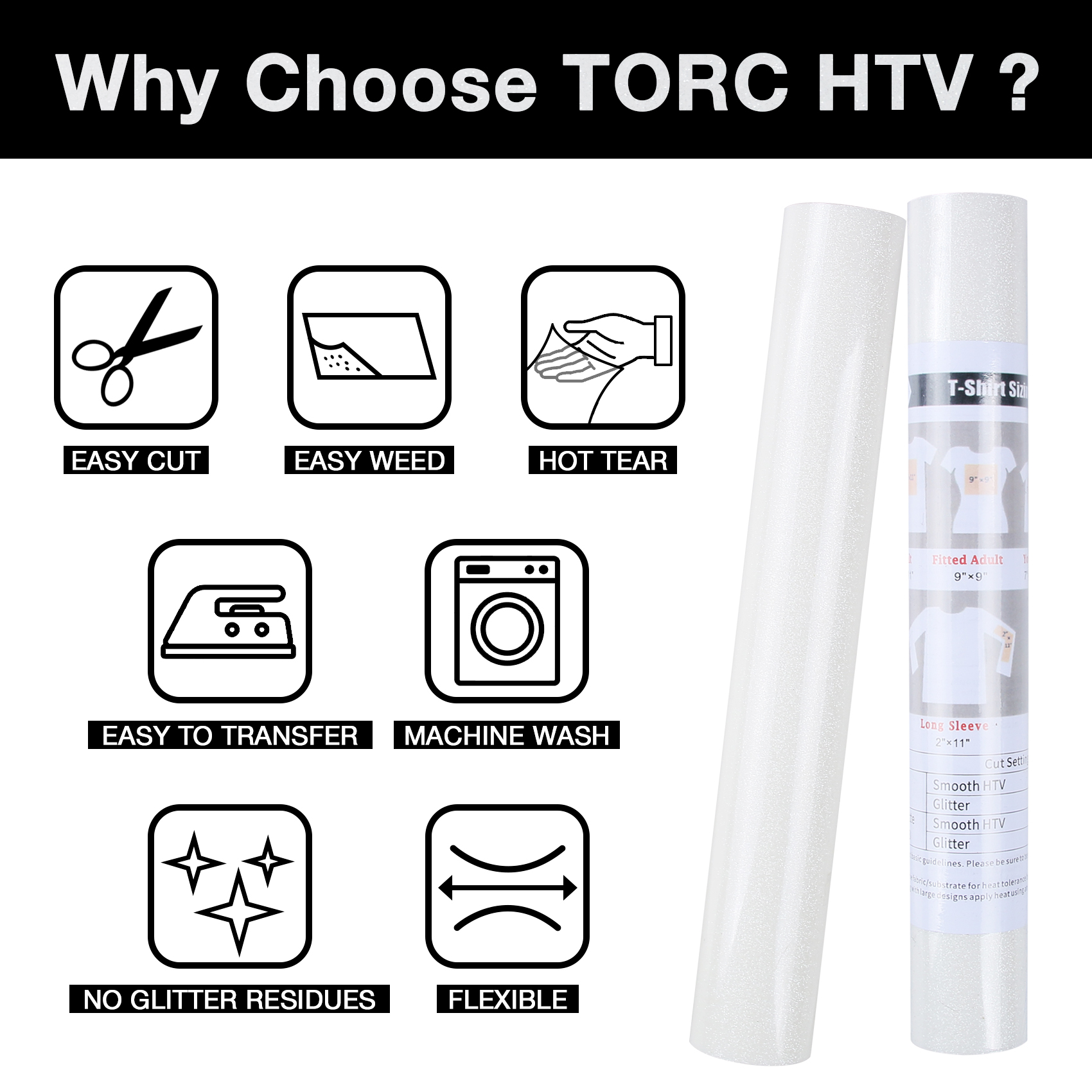 TORC 2卷装  白金色 热转印刻字膜