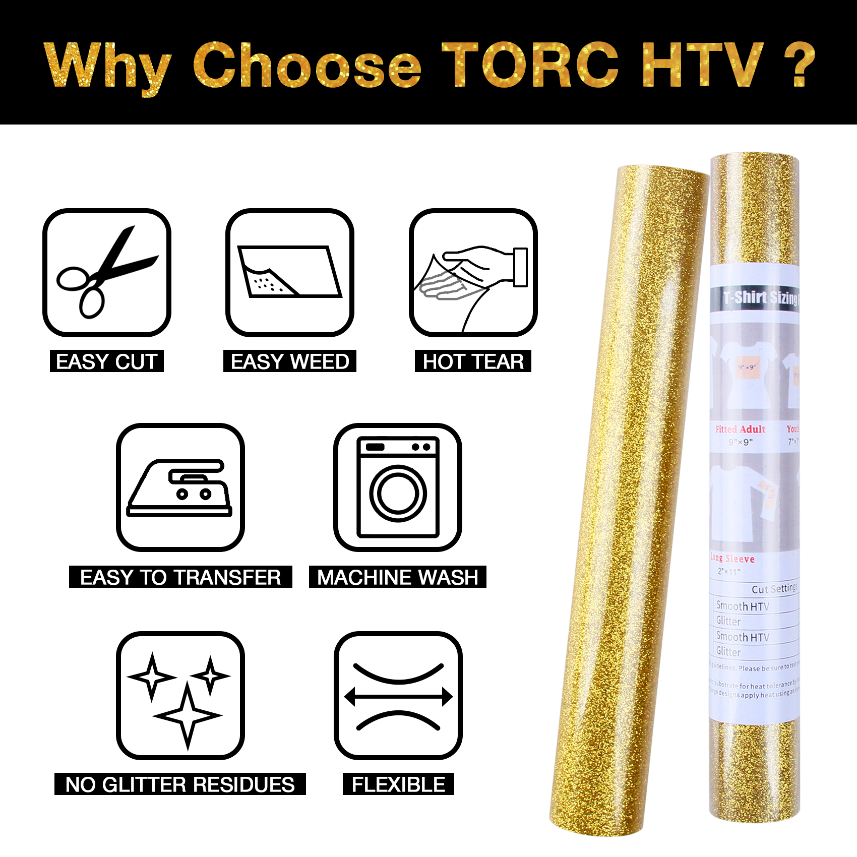 TORC 金色热转印刻字膜