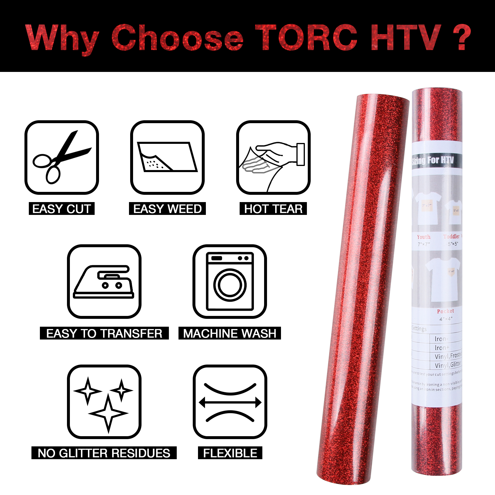 TORC 红色 热转印刻字膜