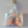 Custom LOGO Silk Screen Print  Transparent Holographic Fashion PVC Tote Bag