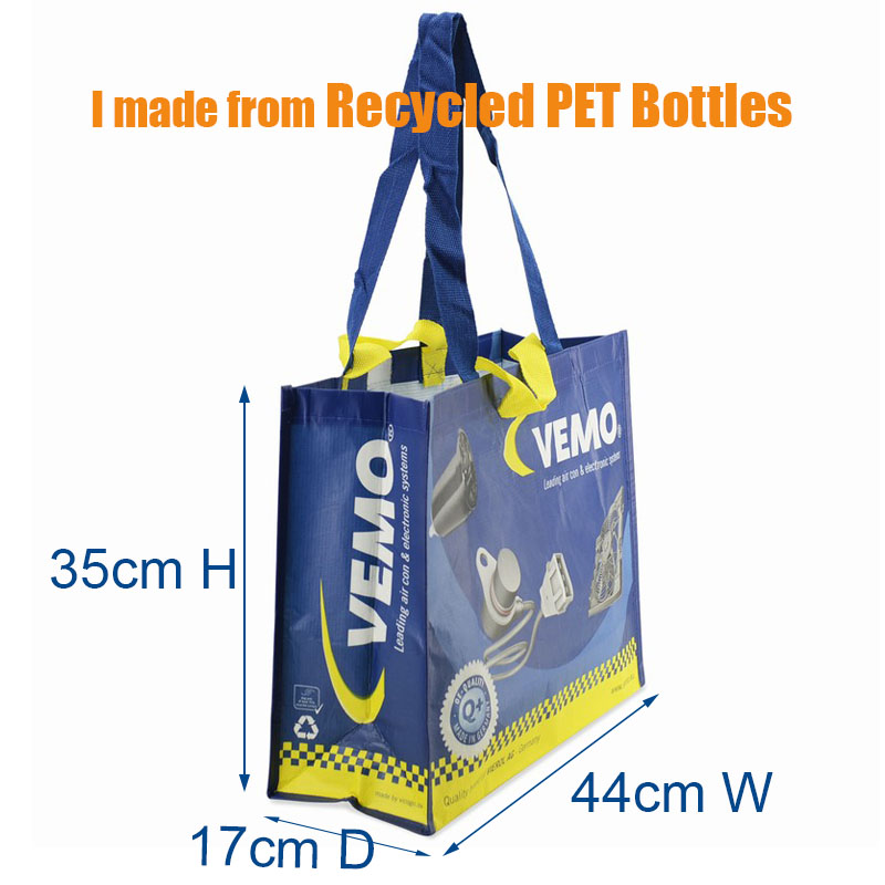 Eco-friendly custom grocery reusable rpet with matte lamination shopping bag - JR22PT04