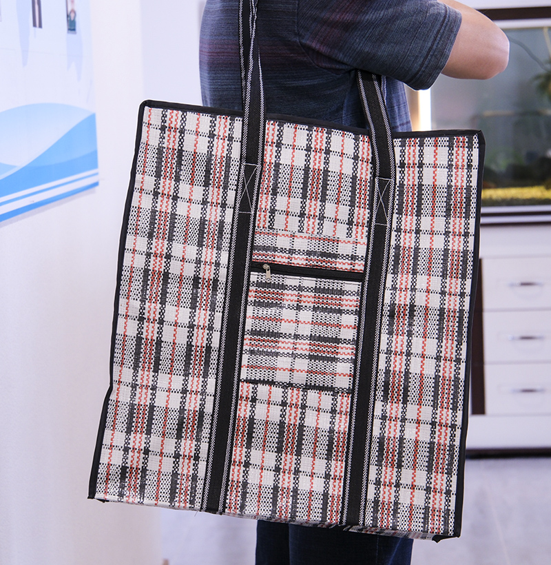 PVC check bag with nylon stripe handle - SP23A005