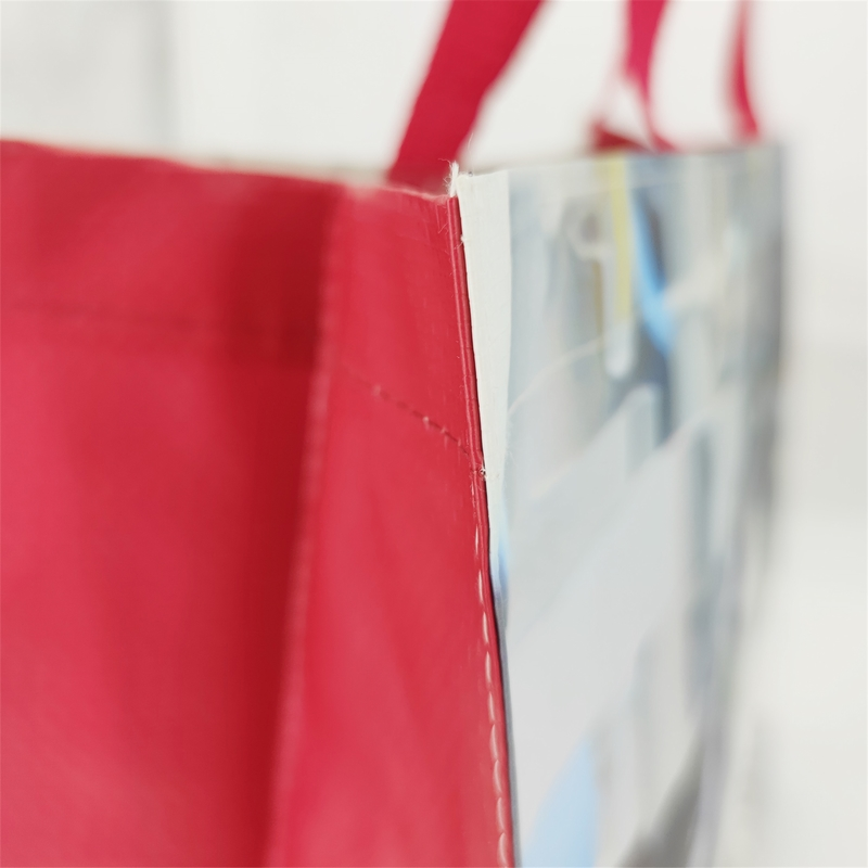 Pharmaceutical branded Reusable polypropylene packaging laminated woven polypropylene bags with handles - PW23R005