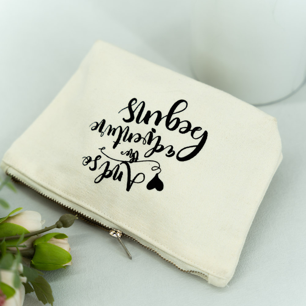 Sustainable Beauty Storage with Style Cotton Makeup Bags - CT23R020