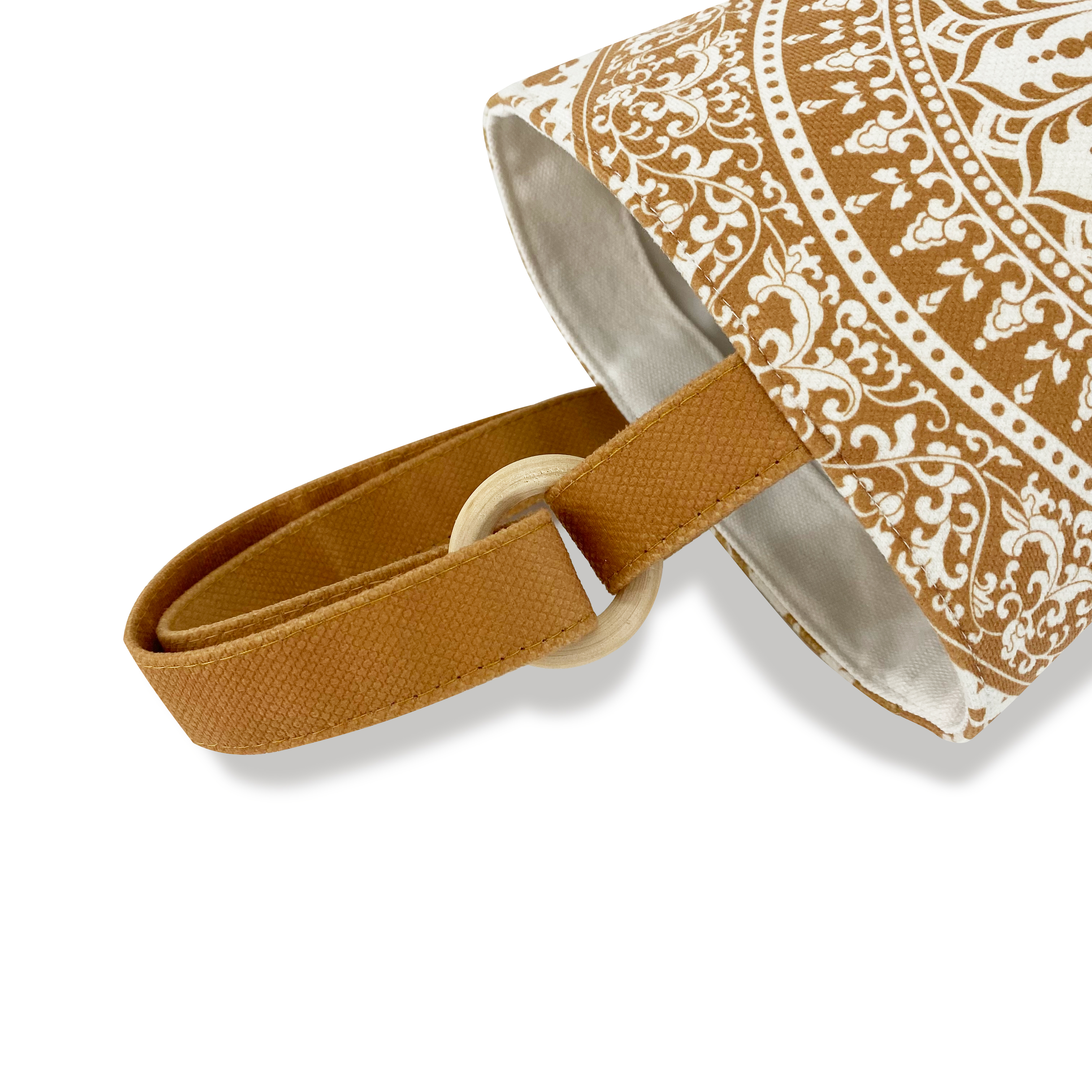 Classic Pattern Recyclable Bucket-Shaped Cotton Tote Bag Fashionable and Eco-Friendly