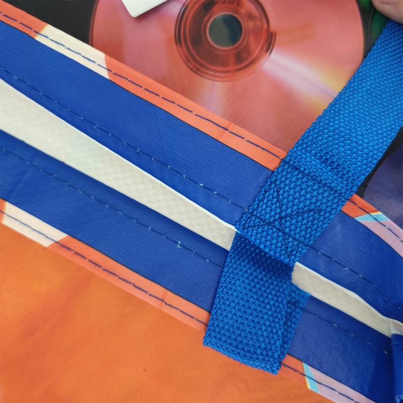 Promo full color printed woven polypropylene laminated pp woven matt recycle shopping bags customized - PW23R003
