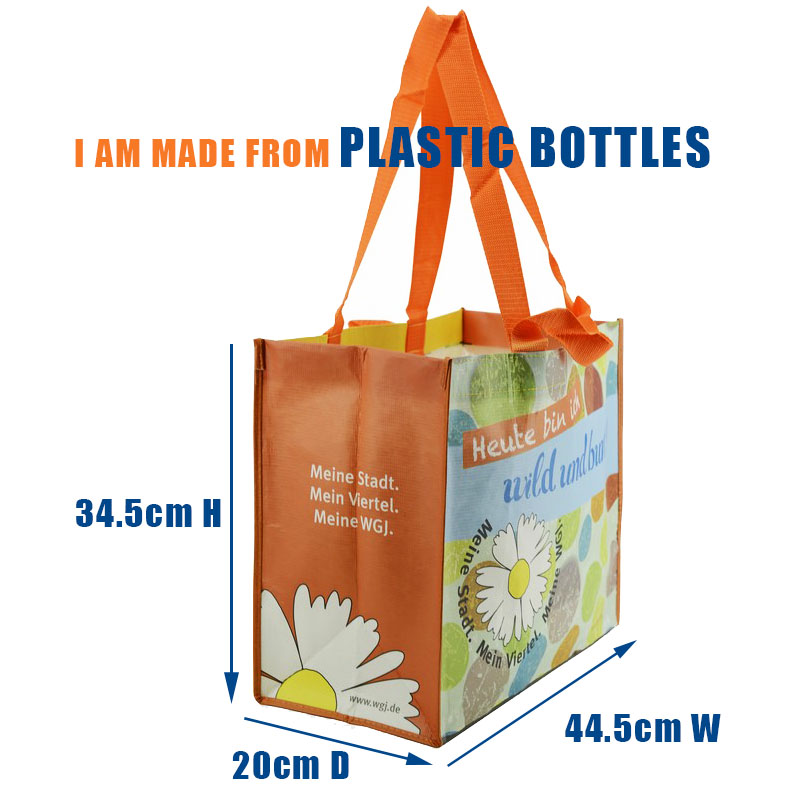 Supermarket rpet stitchbond fabric laminated bag for shopping - JR22PT06